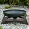 SvenskaV Design Feuerschale Arka XXL - Ø 63 Cm - Rohstahl Mit Pulverbeschichtetem Fuß -GrillProfi Werkstatt 2040 2
