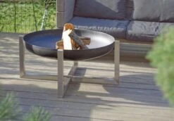 SvenskaV Design Feuerschale Cross XXL - Ø 63 Cm - Rohstahl