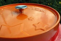Grillfürst Emaillierter Dutch Oven Ohne Füsse DO12 - Orange -GrillProfi Werkstatt Grillfuerst Dutch Oven Emaillierung orange