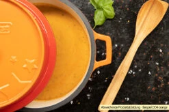 Grillfürst Emaillierter Dutch Oven Ohne Füsse DO4 - Lila -GrillProfi Werkstatt Grillfuerst Dutch Oven emailliert Beispiel DO4 orange Suppe 1