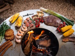 Grillfürst Feuerplatte - Feuerstelle Mit 6 Mm Edelstahl Grillplatte Mit Grillrost -GrillProfi Werkstatt Grillfuerst Feuerplatte Temperaturzonen