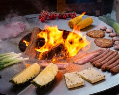 Grillfürst Feuerplatte - Feuerstelle Mit 6 Mm Edelstahl Grillplatte Mit Grillrost -GrillProfi Werkstatt Grillfuerst Grillplatte Edelstahl Holzfeuer