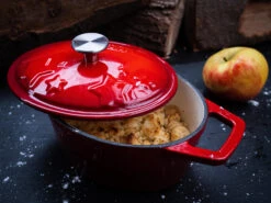 Grillfürst Dutch Oven Sternentöpfchen / Gusseisen Bräter - Emailliert - S - Rot -GrillProfi Werkstatt Grillfuerst Sternentoepfchen S rot Gusseisen