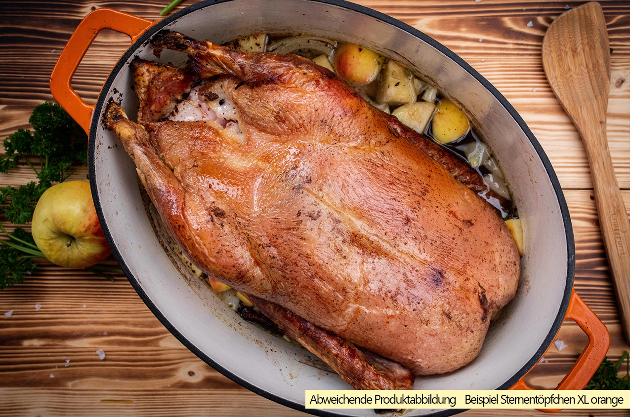 Grillfürst Dutch Oven Sternentöpfchen / Gusseisen Bräter - Emailliert - XL - Blau 8 Grillfürst Dutch Oven Sternentöpfchen / Gusseisen Bräter - Emailliert - XL - Blau – Bild 6