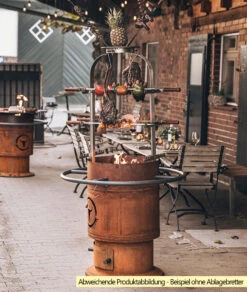 Moesta Bandit FirePlace 57 Cm Durchmesser - Inkl. Asado Grill Aufsatz Und Ablagebretter PaperPlank Schwarz -GrillProfi Werkstatt Moesta Bandit Asado Grill Aufsatz Mood01 1