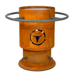 Moesta Bandit FirePlace 57 Cm Durchmesser - Inkl. Asado Grill Aufsatz Und Ablagebretter Bambus -GrillProfi Werkstatt Moesta Bandit Feuerstelle