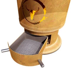 Moesta Bandit FirePlace 57 Cm Durchmesser -GrillProfi Werkstatt Moesta Bandit Feuertonne Aschschublade Detail 6