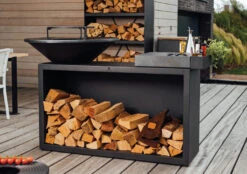 OFYR Feuerplatte Island Black 85 Keramik Dunkelgrau