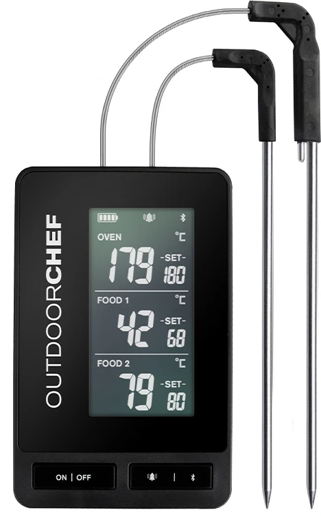 Outdoorchef Gourmet Check PRO Black - Bluetooth Grillthermometer Mit 3 Temperaturfühlern 2 Outdoorchef Gourmet Check PRO Black - Bluetooth Grillthermometer Mit 3 Temperaturfühlern